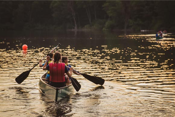 summer camp canoeing